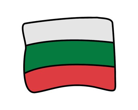 bulgaria flag country isolated icon vector illustration designのイラスト素材