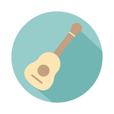 guitar instrument block style icon vector illustration designのイラスト素材