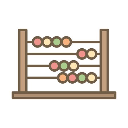 abacus child toy block style icon vector illustration designのイラスト素材
