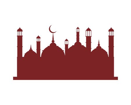 Taj mahal india antique monument building vector illustration graphic designのイラスト素材