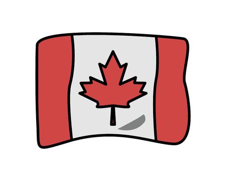 canada flag country isolated icon vector illustration designのイラスト素材