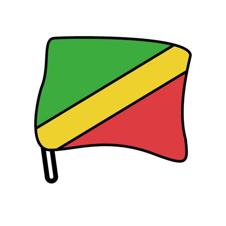 congo flag country isolated icon vector illustration designのイラスト素材