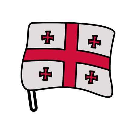 georgia flag country isolated icon vector illustration designのイラスト素材