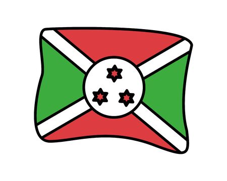burundi flag country isolated icon vector illustration designのイラスト素材