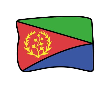 eritrea flag country isolated icon vector illustration designのイラスト素材