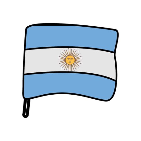 argentina flag country isolated icon vector illustration designのイラスト素材