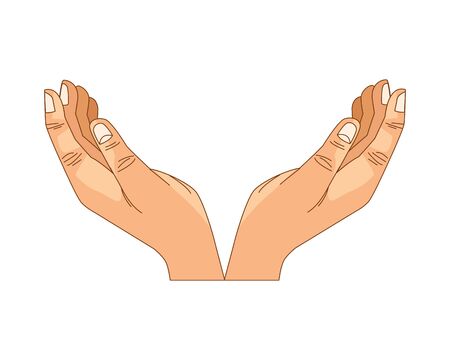 hands human lifting isolated icon vector illustration designのイラスト素材