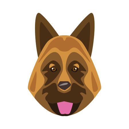 shepherd germany mascot isolated icon vector illustration designのイラスト素材