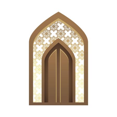 ramadan karem door decorative icon vector illustration designのイラスト素材