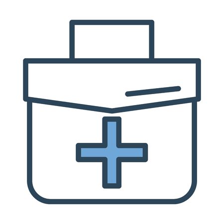 medicine drug kit half line and color style icon vector illustration designのイラスト素材