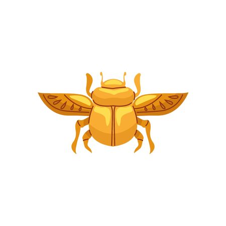 beetle egyptian symbol isolated icon vector illustration designのイラスト素材