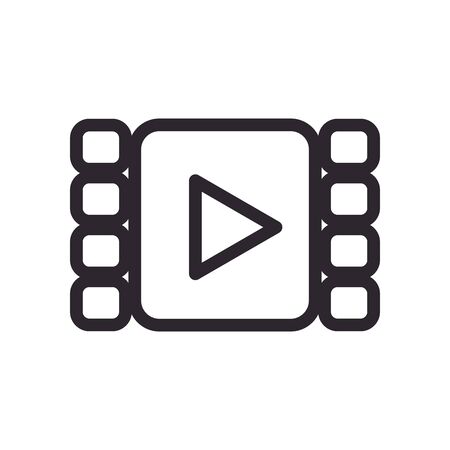 video tape line style icon vector illustration designのイラスト素材