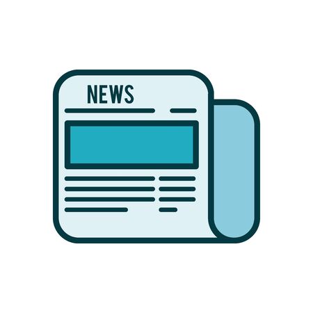 news paper line style icon vector illustration designのイラスト素材