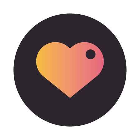 heart love figure block style icon vector illustration designのイラスト素材