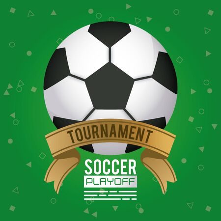 soccer sport poster with balloon vector illustration designのイラスト素材