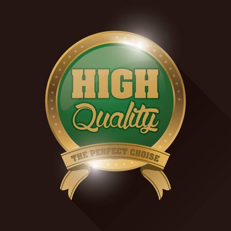 circular badge golden emblem icon vector illustration designのイラスト素材