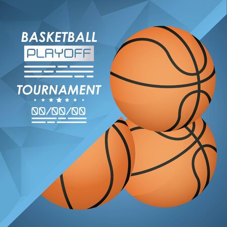 basketball sport poster with balloons vector illustration designのイラスト素材