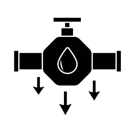 pipeline with drop oil flat style vector illustration designのイラスト素材