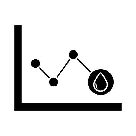 statistics infographic with oil drop flat style icon vector illustration designのイラスト素材