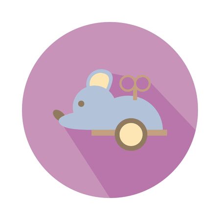mouse mechanic toy block style icon vector illustration designのイラスト素材