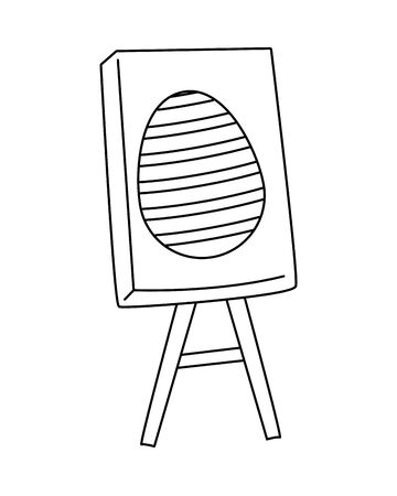egg painted in paperboard easter decoration vector illustration designのイラスト素材