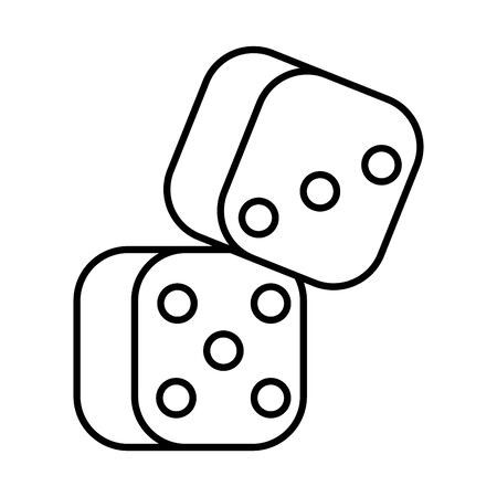 dice child toy flat style icon vector illustration designのイラスト素材