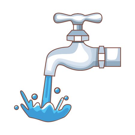 water faucet tap isolated icon vector illustration designのイラスト素材