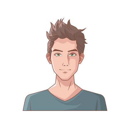 young man avatar character icon vector illustration designのイラスト素材