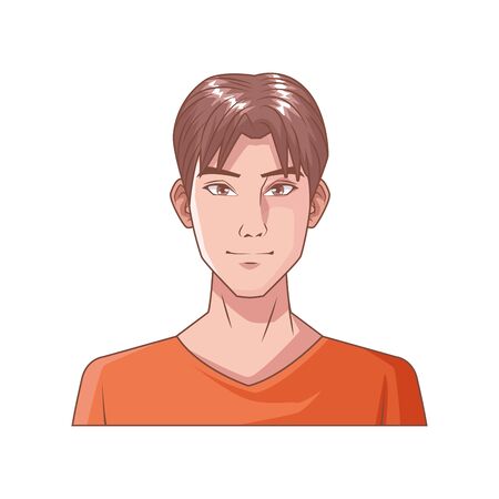 young man avatar character icon vector illustration designのイラスト素材