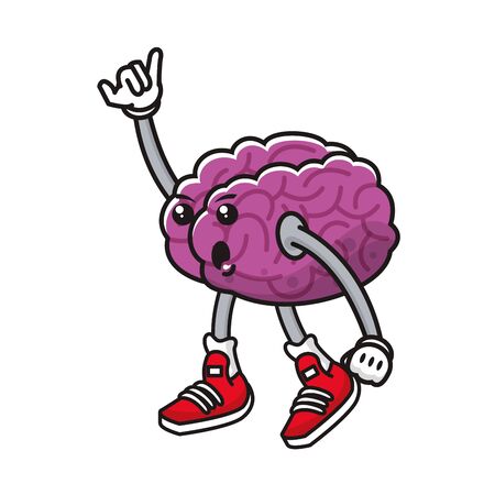 brain organ human comic character vector illustration designのイラスト素材