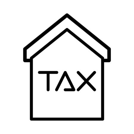 house with tax obligation icon vector illustration designのイラスト素材
