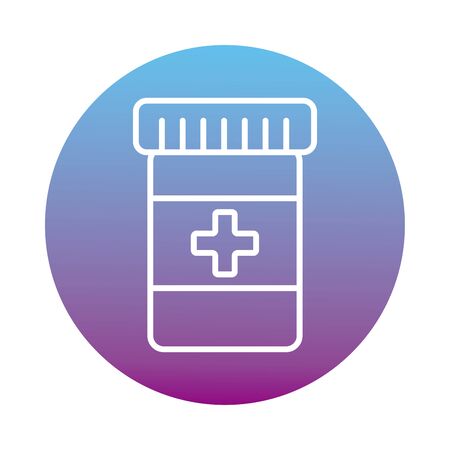 medical bottle drugs block style vector illustration designのイラスト素材
