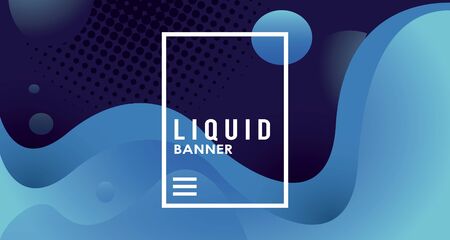 liquid and waves colorful banner vector illustration designのイラスト素材