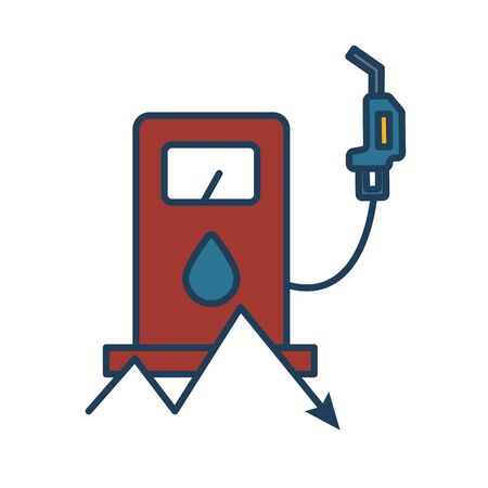 station service pump fill style vector illustration designのイラスト素材