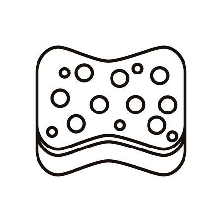 clean sponge line style icon vector illustration designのイラスト素材