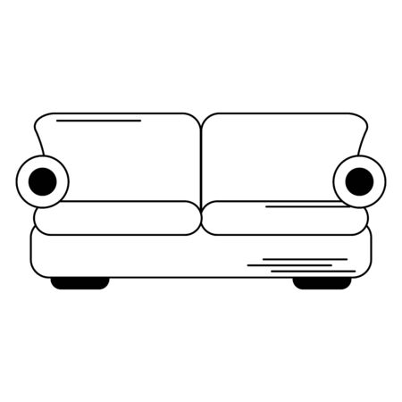 Sofa armchair furniture isolated vector illustration graphic designのイラスト素材