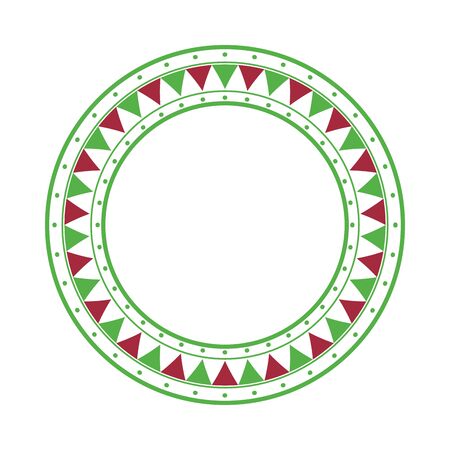 mexican circular frame decorative icon vector illustration designのイラスト素材