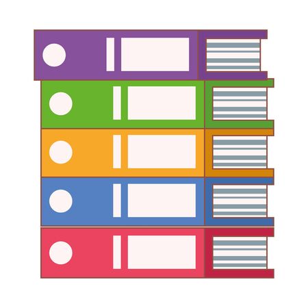 pile office books of documents vector illustration designのイラスト素材