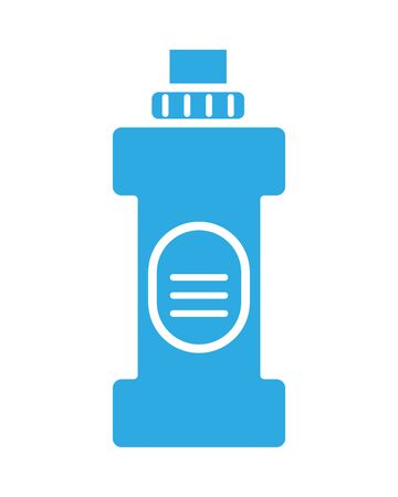 disinfectant plastic bottle product with drop line style vector illustrationのイラスト素材