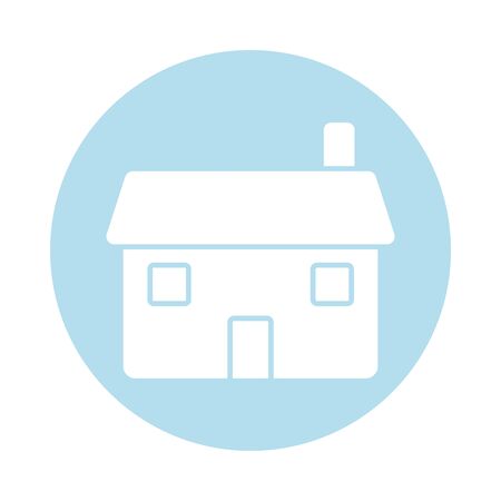 house front facade block silhouette style icon vector illustration designのイラスト素材