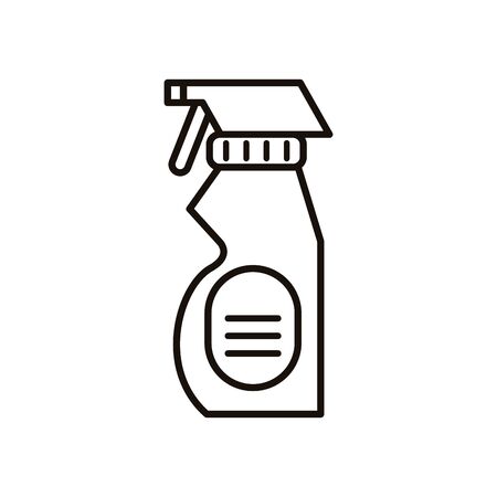 disinfectant spray bottle product line style vector illustration designのイラスト素材