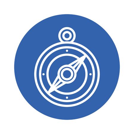 compass guide block style icon vector illustration designのイラスト素材