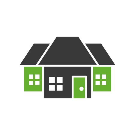 house and building front facades vector illustration designのイラスト素材