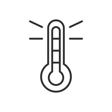thermometer temperature measure line style vector illustration designのイラスト素材