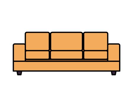confortable sofa livingroom forniture icon vector illustration designのイラスト素材