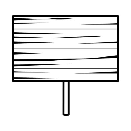 wooden label signal isolated icon illustration designのイラスト素材