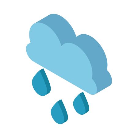 Rainy cloud weather symbol illustration graphic designのイラスト素材
