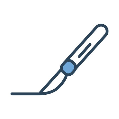 medical cutter tool half line and color style icon vector illustration designのイラスト素材