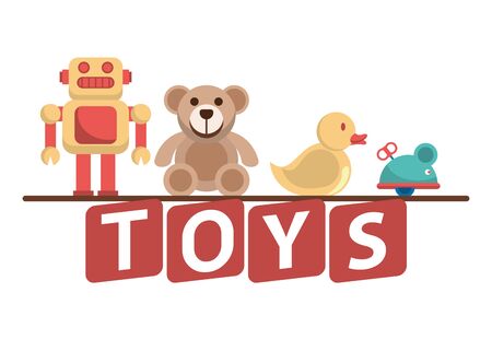 set toys baby isolated icons vector illustration designのイラスト素材
