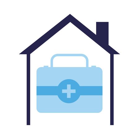 medical kit drugs inside house vector illustration designのイラスト素材